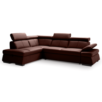 Sedací souprava MALPENSA levá, tmavě hnědá 3