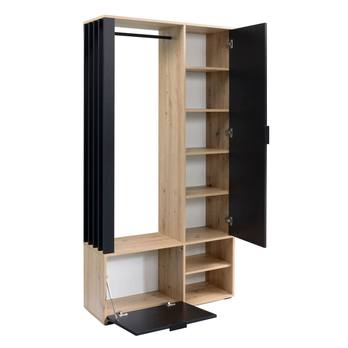 Předsíňová stěna MALU dub artisan/černá 2