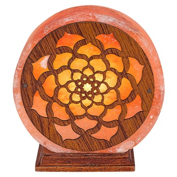 Solná lampa MANDALI oranžová/přírodní 2