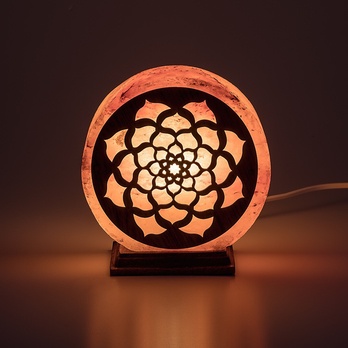 Solná lampa MANDALI oranžová/přírodní 4