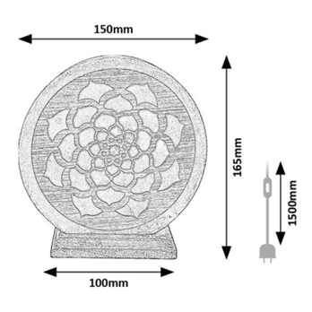 Solná lampa MANDALI oranžová/přírodní 5