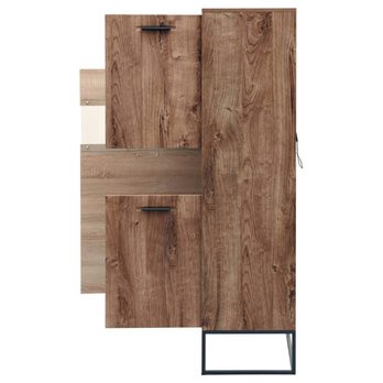 Vitrína MANHATTAN dub havelland cognac/grafit, šířka 110 cm 7