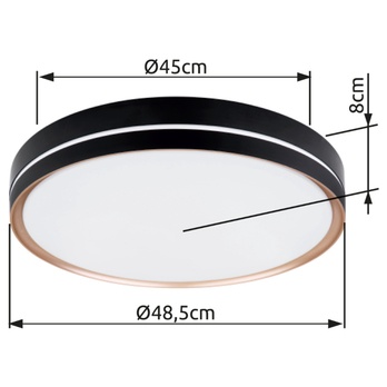 Stropní LED svítidlo MANNI černá/bronzová 9