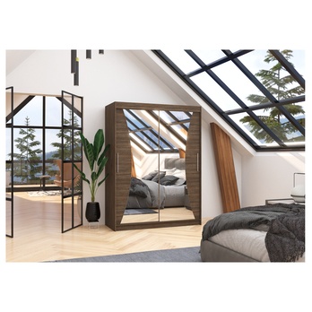 Šatní skříň MANOLI čokoládově hnědá 1