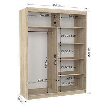 Šatní skříň MANOLI dub sonoma 4