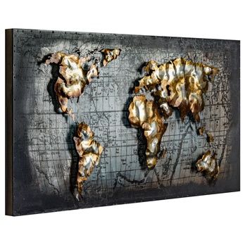 Kovový obraz MAP II 40x80 cm 1