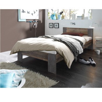Postel MARA old style/imitace betonu, 140x200 cm 1