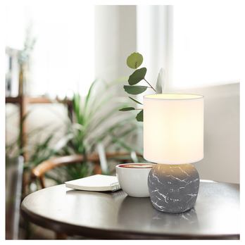 Stolní lampa MARBLE šedá/bílá 1