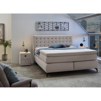 Postel boxspring MARGOT světle šedá 1