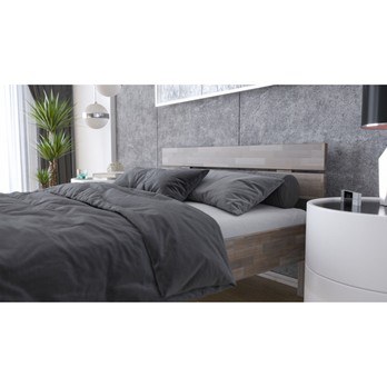 Postel MARIA I buk olej šedá, 120x200 cm 4