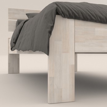 Postel MARIA I buk olej bílá, 80x200 cm 2
