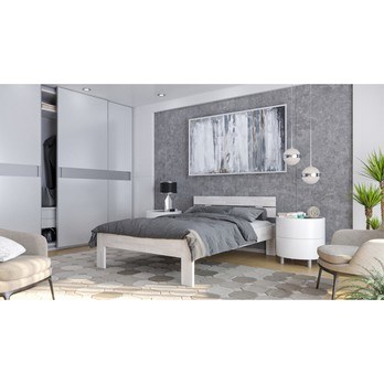 Postel MARIA II buk olej bílá, 140x200cm 5