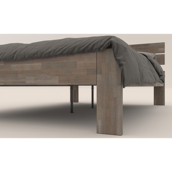 Postel MARIA II buk olej šedá, 140x200 cm 3