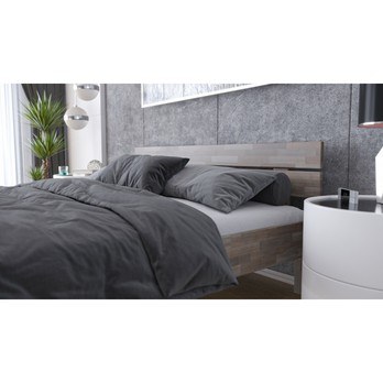 Postel MARIA II buk olej šedá, 180x200 cm 3