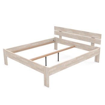 Postel MARIA II buk olej bílá, 180x200 cm 2