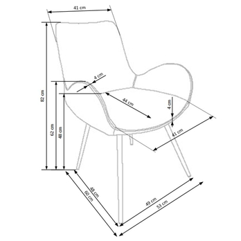 Jídelní židle MARIANELA šedá/hnědá 7