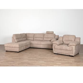 Sedací souprava MARICELA levá, světle hnědá 1