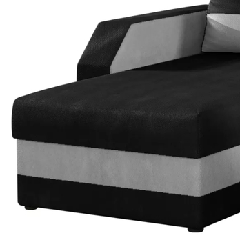 Sedací souprava MARIE světle šedá/černá 2