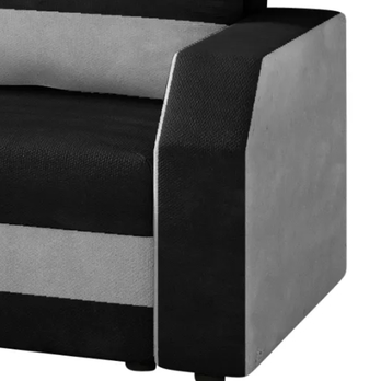 Sedací souprava MARIE světle šedá/černá 3