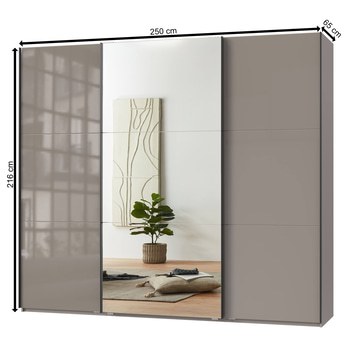 Šatní skříň MARIGOLD V šedobéžová 3