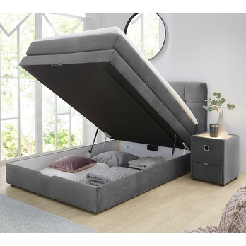 Postel boxspring MARILYN tmavě šedá 2