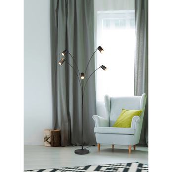 Stojací lampa MARLEY 6 černý kov 1