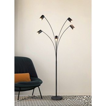 Stojací lampa MARLEY 6 černý kov 6