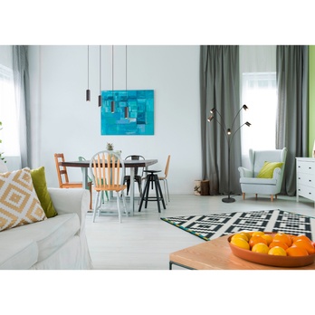 Stojací lampa MARLEY 6 černý kov 7