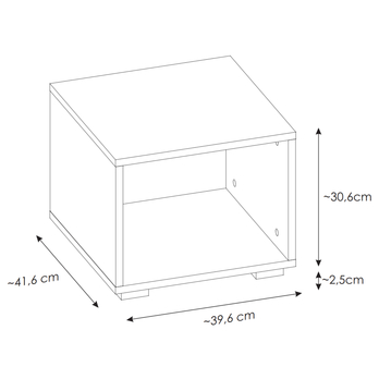 Noční stolek MARLOW dub castello 4