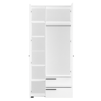 Šatní skříň  MARLOW bílá, šířka 90 cm 2