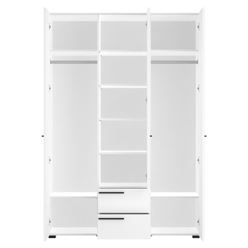 Šatní skříň MARLOW bílá, šířka 135 cm 2