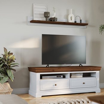TV komoda MARON bílá/tabák 1