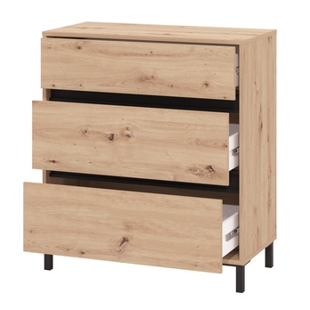 Komoda MARRON I dub artisan/matná černá 2