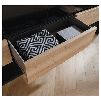 Šatní skříň MARSHA šedá/dub halifax 4