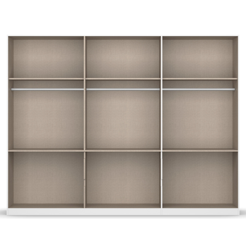 Šatní skříň MARSHA šedá/dub halifax 2