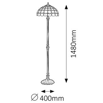 Stojací lampa MARVEL bronzová 2