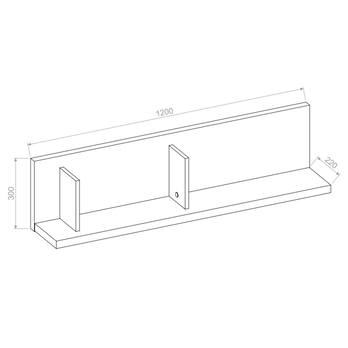 Nástěnná police MASSI 07 dub hikora/bílá 5