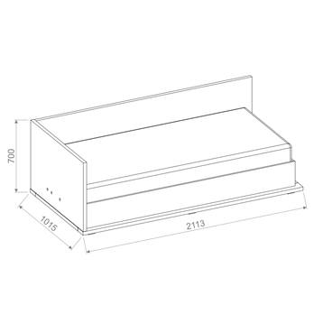Postel s matrací MASSI 09 levá, dub hikora/bílá, 90x200 cm 7