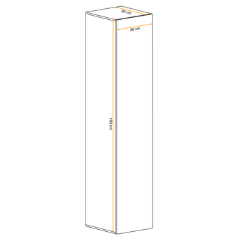 Závěsná skříňka MATCH SW1 černá/černá vysoký lesk 1