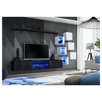 Obývací stěna MATCH XXI černá/bílá 1