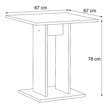 Jídelní set MATTIS II beton/bílá/černá 3