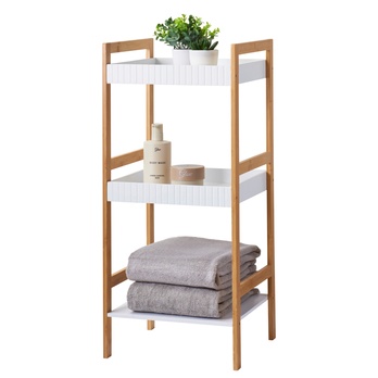 Regál MAX bílá/bambus, výška 80 cm 1