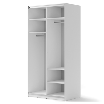Šatní skříň MAXI bílá, šířka 120 cm 2