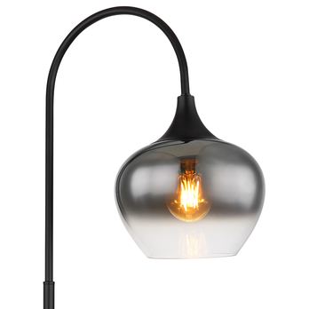 Stojací lampa MAXY 3 černý kov/kouřové sklo 2