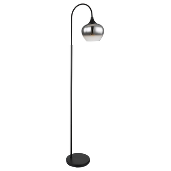 Stojací lampa MAXY 3 černý kov/kouřové sklo 3