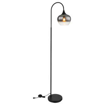 Stojací lampa MAXY 3 černý kov/kouřové sklo 4