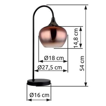 Stolní lampa MAXY II černá/sklo 4