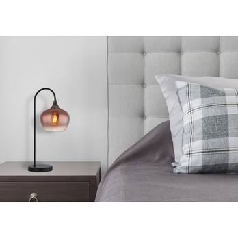 Stolní lampa MAXY II černá/sklo 1