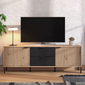 TV komoda MAYENNE černá/dub artisan 1