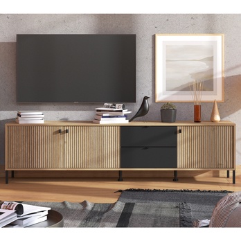 TV komoda MAYENNE dub artisan/černá 1